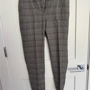 Reiss Checkered Trousers in Gray and Brown